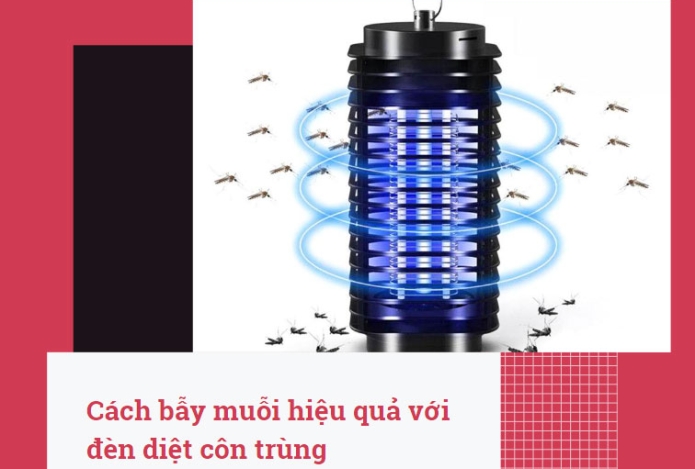 Cách bẫy muỗi hiệu quả với đèn diệt côn trùng