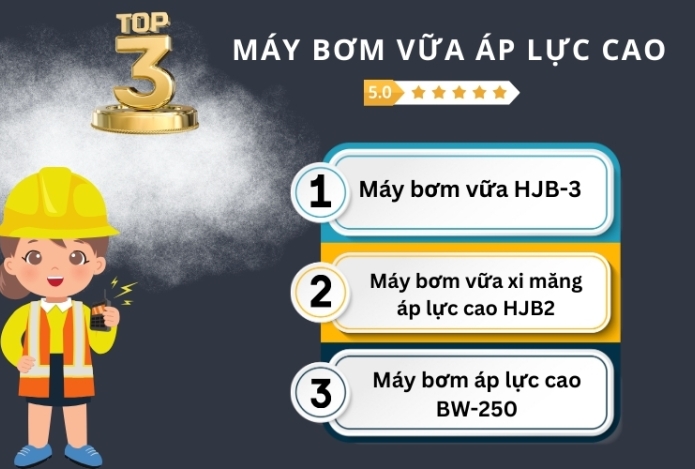 Top 3 Máy Bơm Vữa Áp Lực Cao Đáng Mua Năm 2024