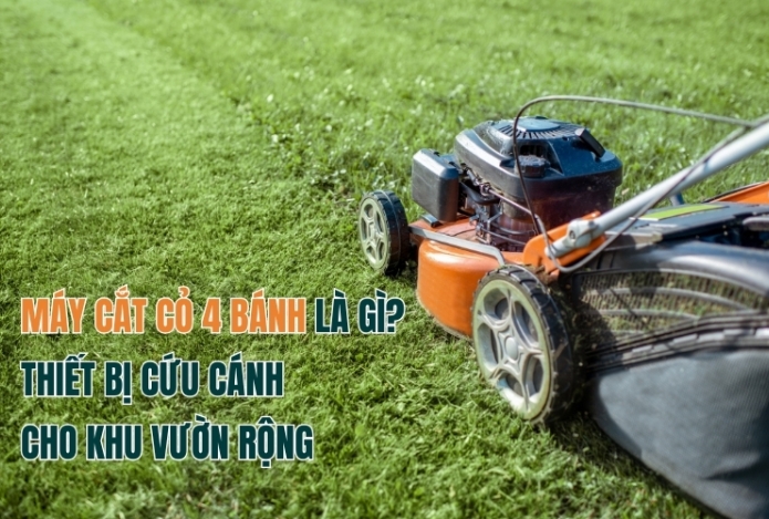 Máy Cắt Cỏ 4 Bánh Là Gì? Thiết Bị Cứu Cánh Cho Khu Vườn Rộng