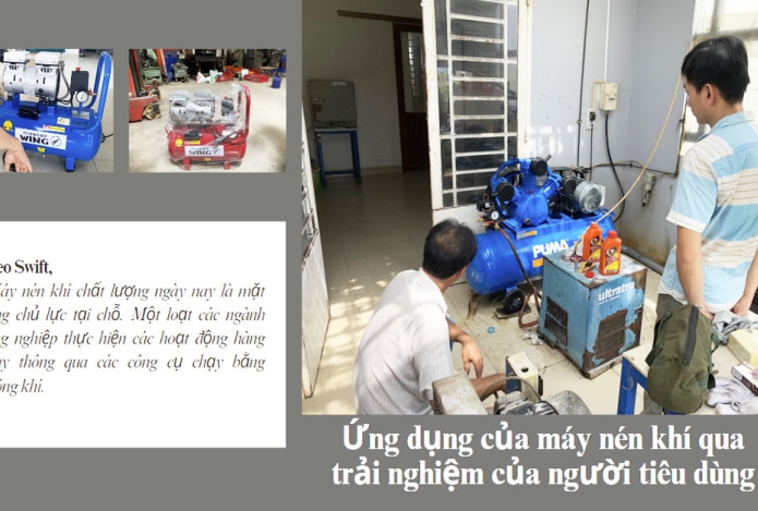 Ứng dụng của máy nén khí qua trải nghiệm của người tiêu dùng