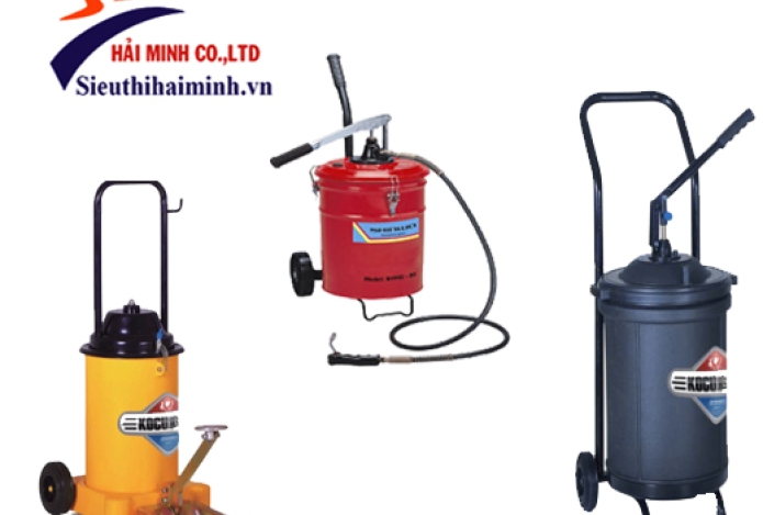 Nguyên lý hoạt động và cấu tạo máy bơm mỡ bằng tay-chân