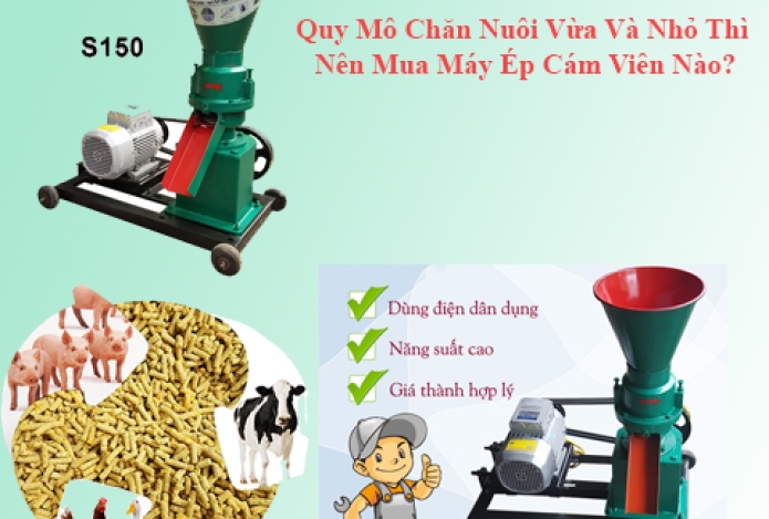Quy Mô Chăn Nuôi Vừa Và Nhỏ Thì Nên Mua Máy Ép Cám Viên Nào?
