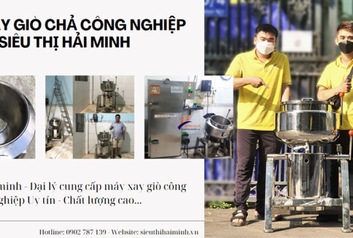 Máy xay giò chả công nghiệp Siêu Thị Hải Minh