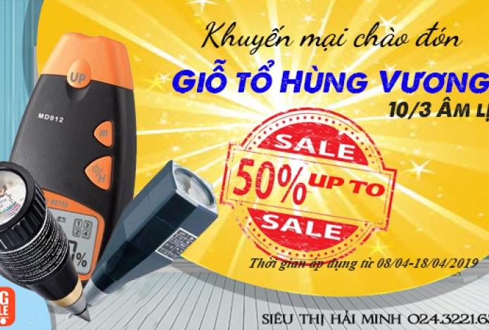 KHUYẾN MẠI CỰC SỐC  MÁY ĐO ĐỘ ẨM CHÀO ĐÓN GIỖ TỔ HÙNG VƯƠNG 10/3