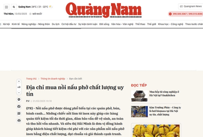 Baoquangnam | Địa chỉ mua nồi nấu phở chất lượng uy tín