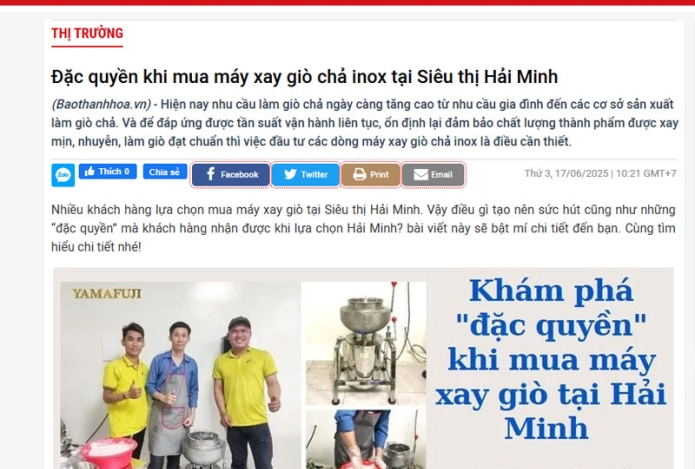 baothanhhoa.vn|Đặc quyền khi mua máy xay giò chả inox tại Siêu thị Hải Minh