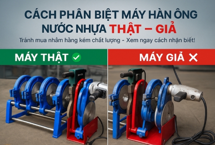 Cách phân biệt máy hàn ống nước nhựa thật – giả trên thị trường