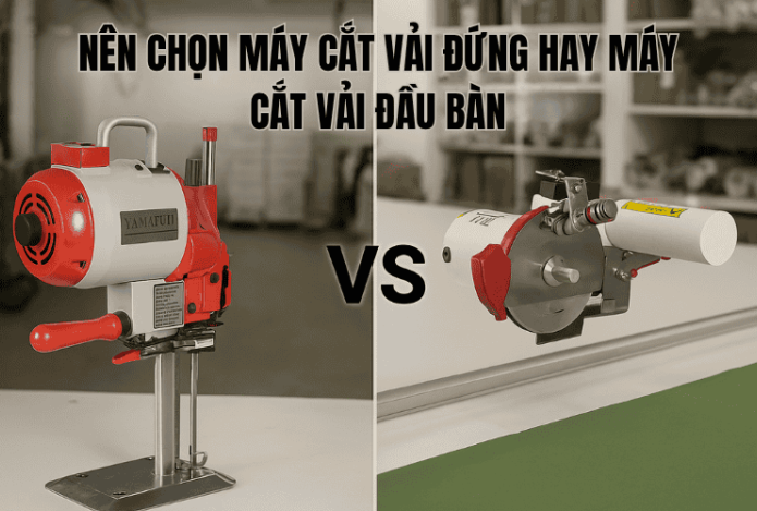 Nên Chọn Máy Cắt Vải Đứng Hay Máy Cắt Vải Đầu Bàn