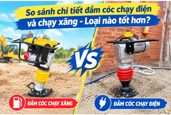 So sánh chi tiết đầm cóc chạy điện và chạy xăng - Loại nào tốt hơn?