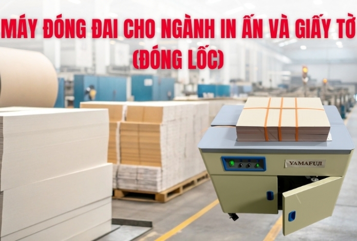 Máy đóng đai cho ngành in ấn và giấy tờ (đóng lốc)