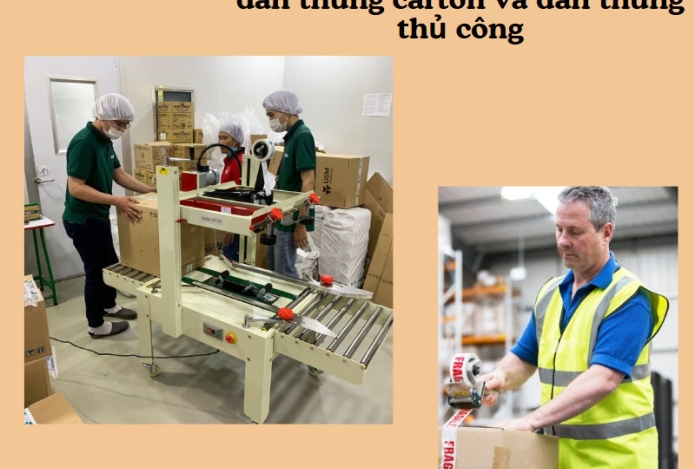 So sánh sự khác biệt khi dùng máy dán thùng carton với dán thùng thủ công