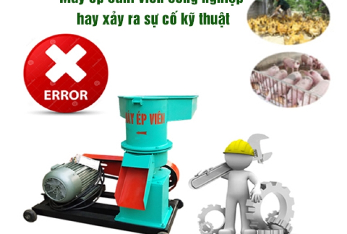 Máy Ép Cám Viên Công Nghiệp Hay Xảy Ra Sự Cố Kỹ Thuật Gì?