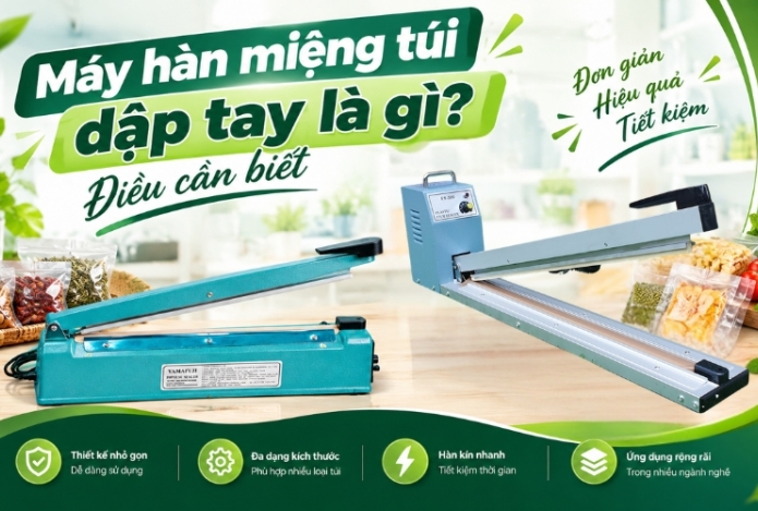 Máy hàn miệng túi dập tay là gì? Điều cần biết