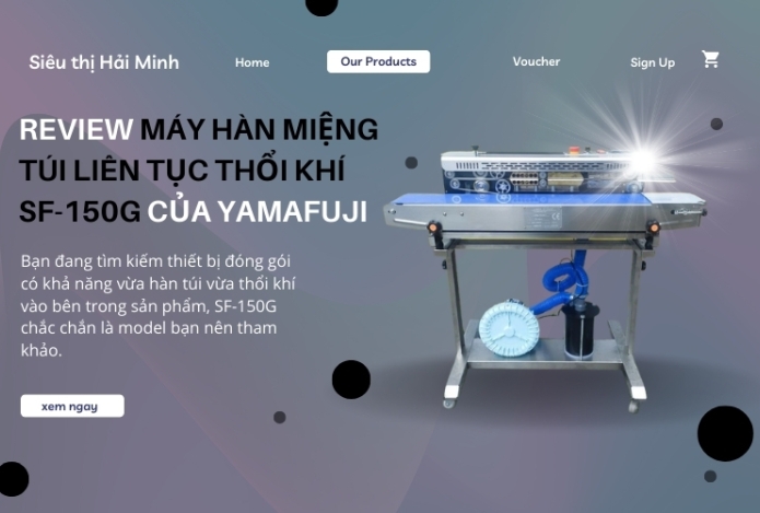 Review Máy Hàn Miệng Túi Liên Tục Thổi Khí SF-150GS Của Yamafuji