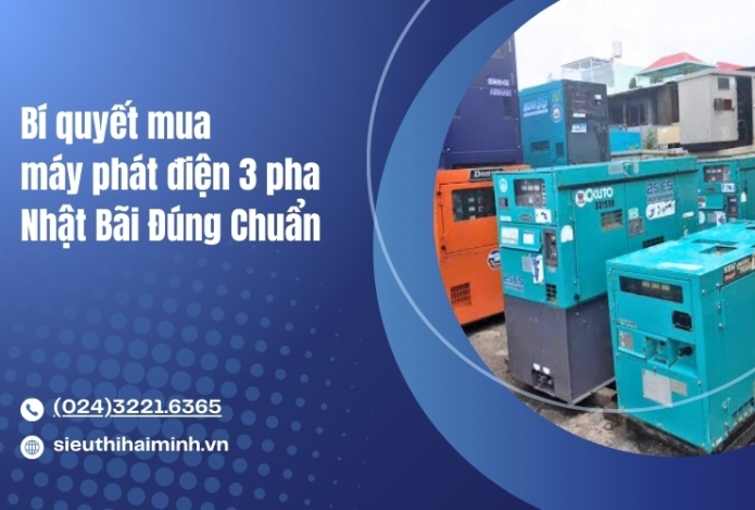 Bí quyết mua máy phát điện 3 pha Nhật Bãi Đúng Chuẩn