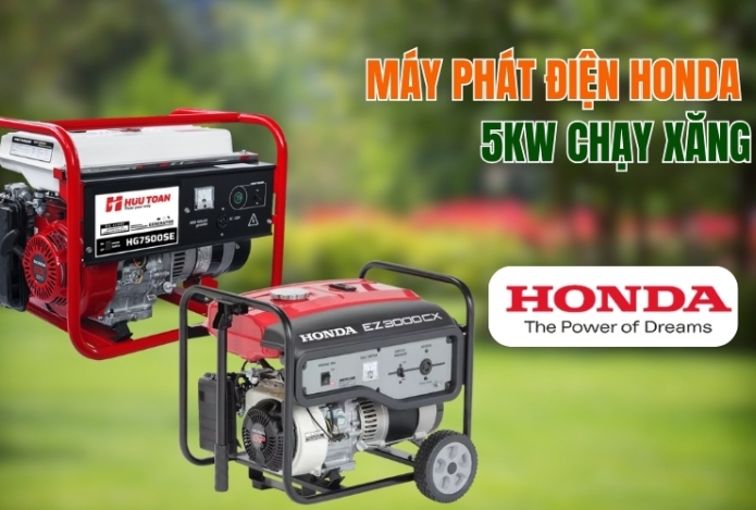 Gợi Ý Máy Phát Điện Honda 5kw Chạy Xăng Nên Đầu Tư
