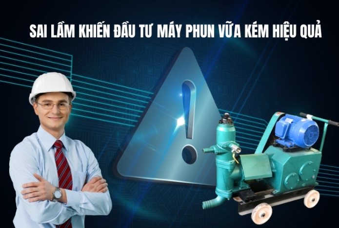 Sai Lầm Khiến Đầu Tư Máy Phun Vữa Kém Hiệu Quả