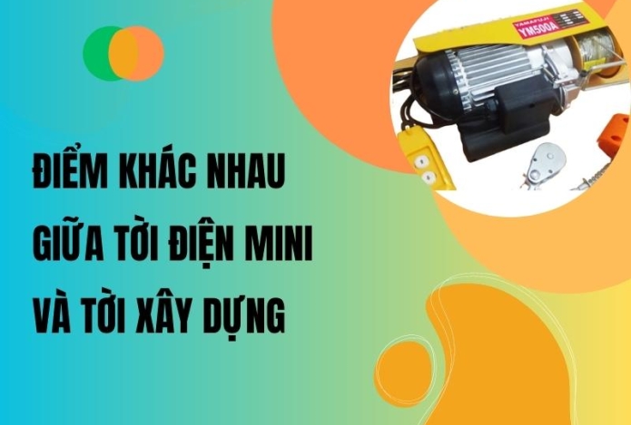 Điểm khác nhau giữa tời điện mini và tời xây dựng