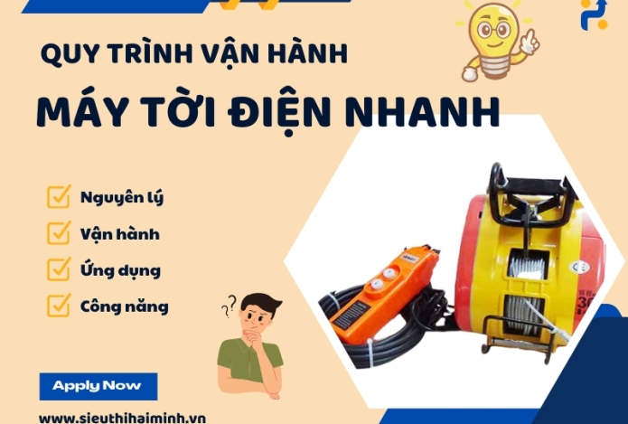 Quy trình vận hành máy tời điện nhanh, bạn biết chưa?