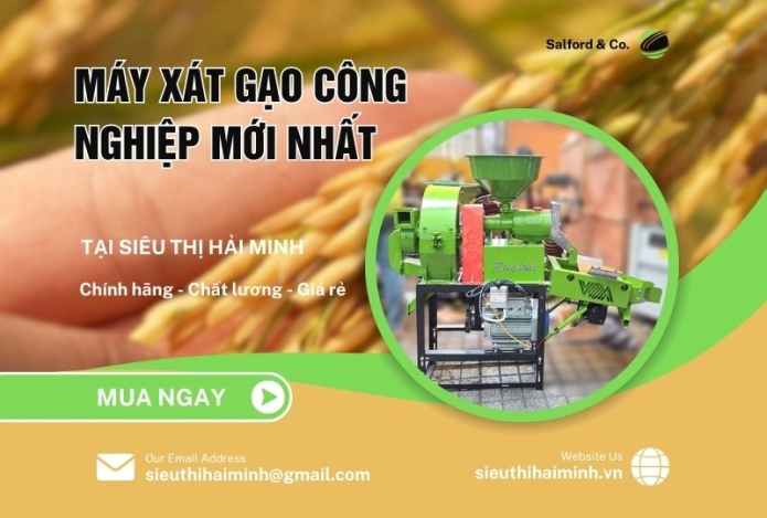 Máy xát gạo công nghiệp mới nhất 2023 tại Siêu thị Hải Minh