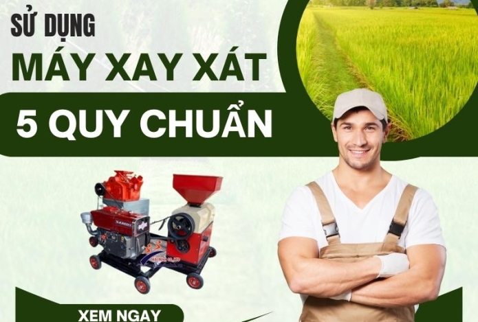 Sử dụng máy xát gạo an toàn với 5 quy chuẩn sau