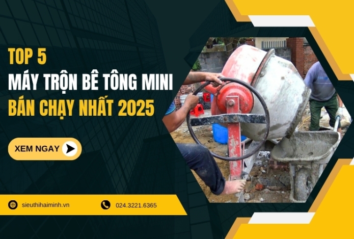 Top 5 máy trộn bê tông mini bán chạy nhất 2025