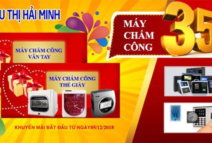SIÊU THỊ HẢI MINH - ĐỊA CHỈ CUNG CẤP MÁY CHẤM CÔNG UY TÍN, CHẤT LƯỢNG