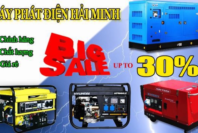 HẢI MINH TƯNG BỪNG KHUYẾN MẠI - GIẢM ĐẾN 30% MÁY PHÁT ĐIỆN CHÍNH HÃNG