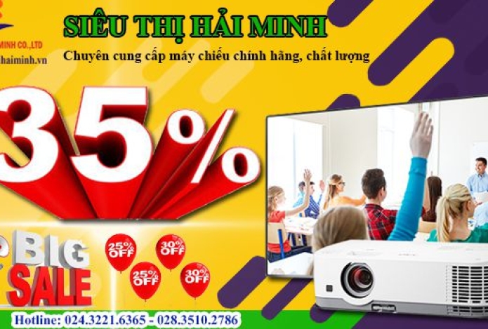 MÁY CHIẾU “SALE KHỦNG” LÊN ĐẾN 35% TẠI SIÊU THỊ HẢI MINH