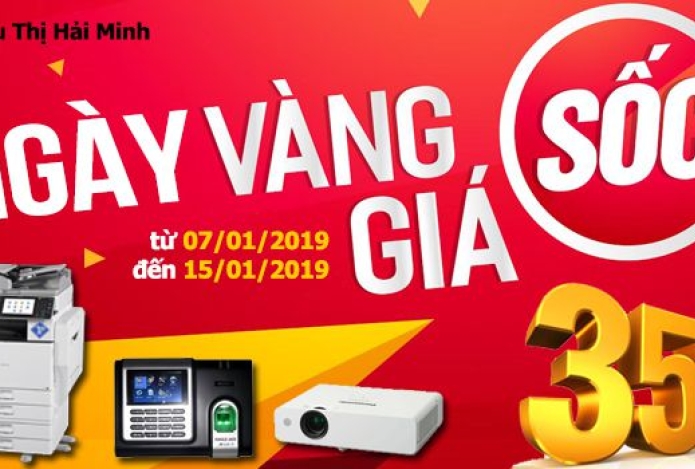 NGÀY VÀNG GIÁ SỐC - GIẢM 35% THIẾT BỊ VĂN PHÒNG