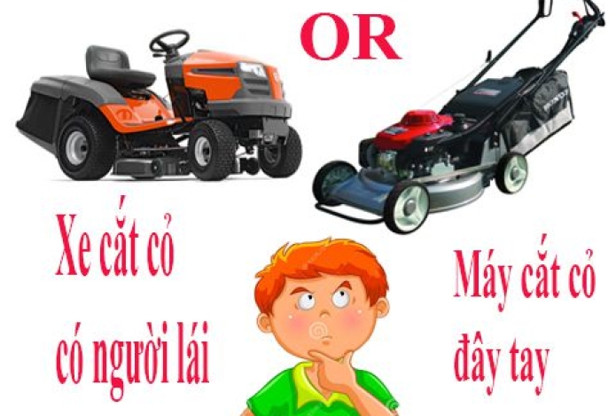 Mua máy cắt cỏ đẩy tay Honda hay xe cắt cỏ có người lái?