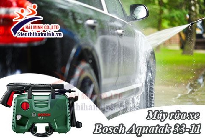 [Review] Máy rửa xe ô tô mini bosch aquatak 33-11