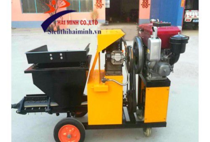 Máy phun vữa chạy diesel HM1 và những điều cần lưu ý