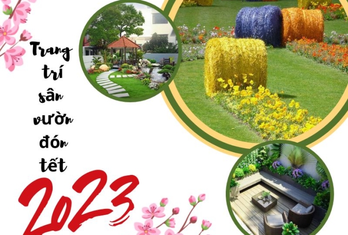 Trang trí sân vườn đón tết Quý Mão 2023