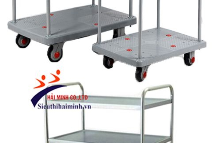 Xe đẩy hàng 2 tầng khác xe đẩy 3 tầng ở điểm nào?