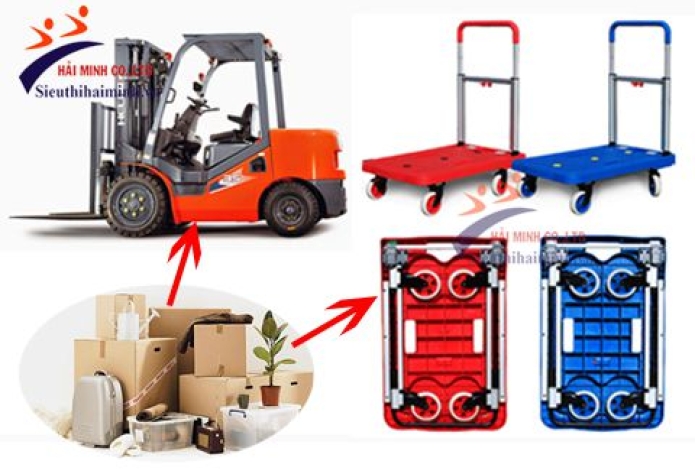 Phân biệt xe đẩy chở hàng và xe nâng hàng