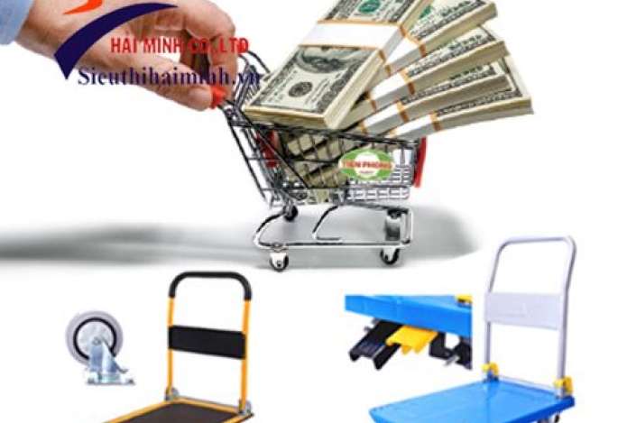 Xe đẩy hàng 4 bánh chuyên dùng cho ngân hàng