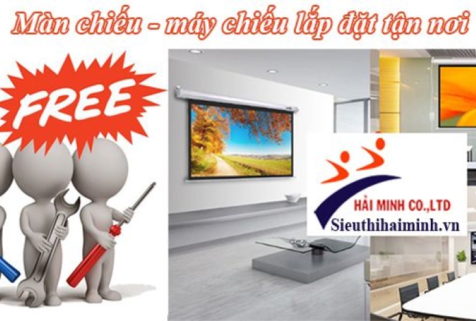 [Màn chiếu] Kỹ thuật giao hàng + lắp đặt hoàn chỉnh cho khách hàng