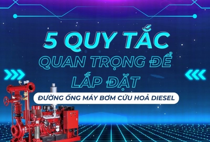 5 Quy tắc quan trọng để lắp đặt đường ống máy bơm cứu hoả diesel 