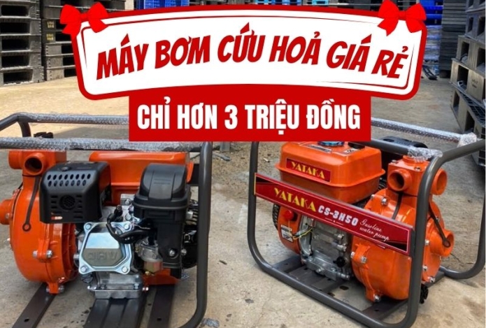 Sốc! Máy bơm cứu hoả giá rẻ chỉ hơn 3 triệu đồng - Bảo hành uy tín