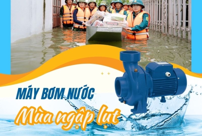Máy bơm nước - cứu tinh trong mùa lũ ngập úng