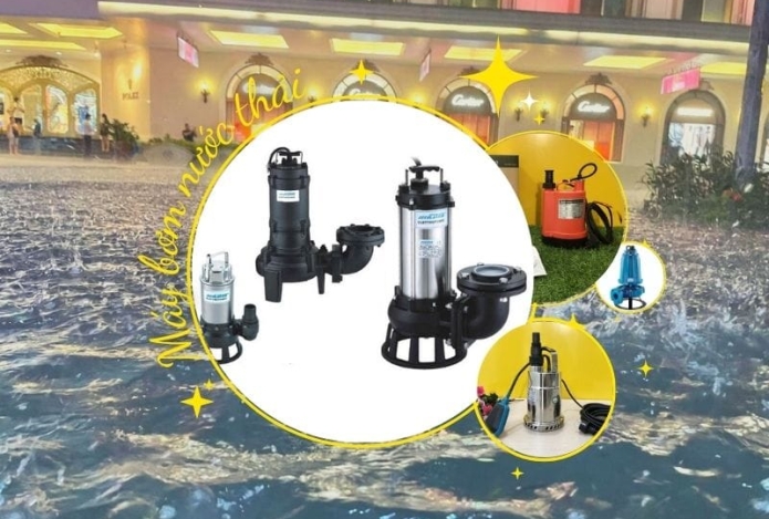 Máy bơm nước chìm nước thải cho gia đình mùa ngập