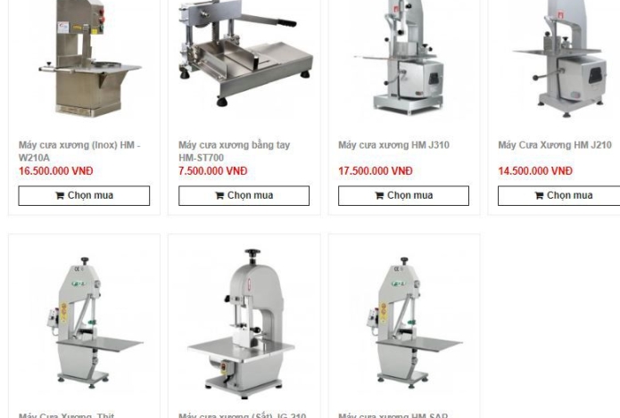 Bảng giá bán máy chặt xương năm 2020
