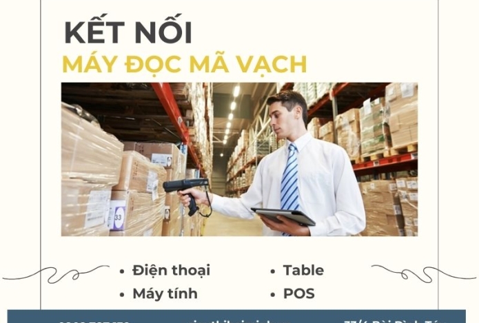 Máy quét mã vạch có thể kết nối với thiết bị nào?