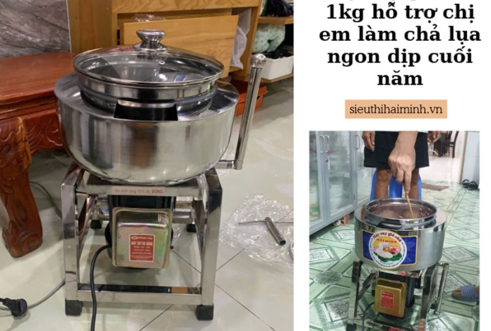 Máy xay giò chả 1kg hỗ trợ chị em làm chả lụa ngon dịp cuối năm