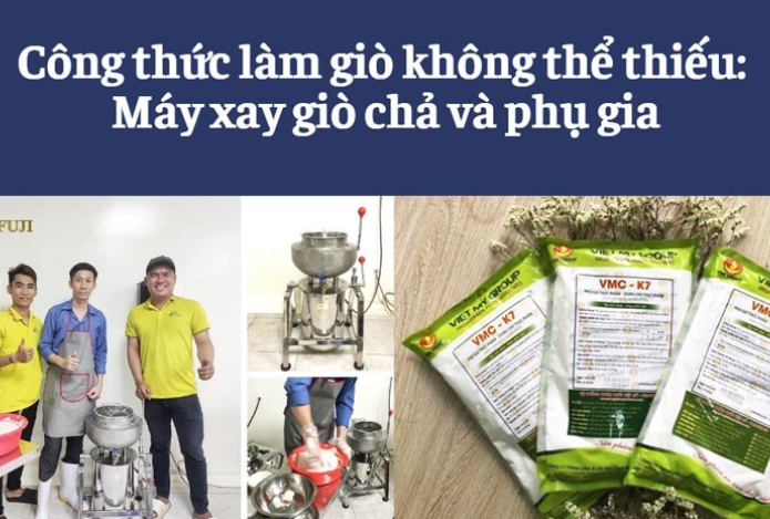 Công thức làm giò không thể thiếu: Máy xay giò chả và phụ gia