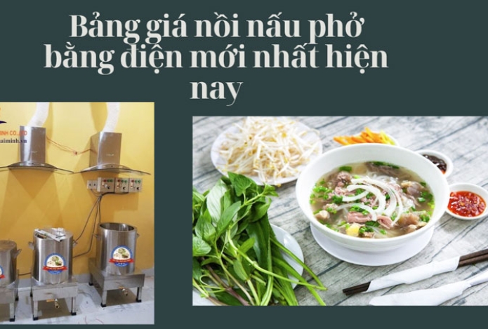 Bảng giá nồi nấu phở bằng điện mới nhất hiện nay