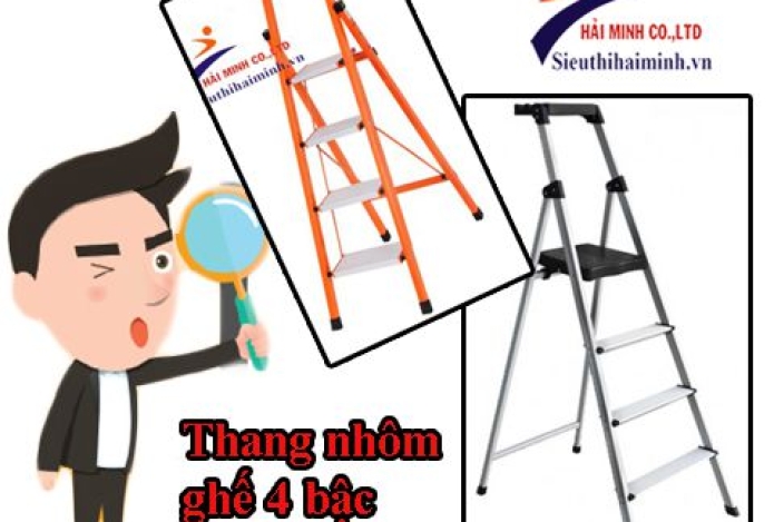 3 mẫu thang nhôm ghế 4 bậc hãng Nikawa bán chạy 2019