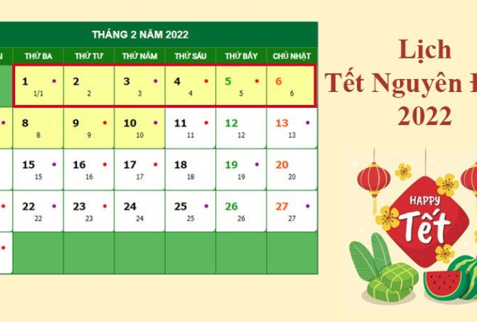 Lịch Tết ta 2022 vào ngày nào