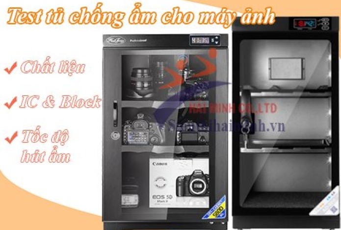 TEST tủ chống ẩm cho máy ảnh